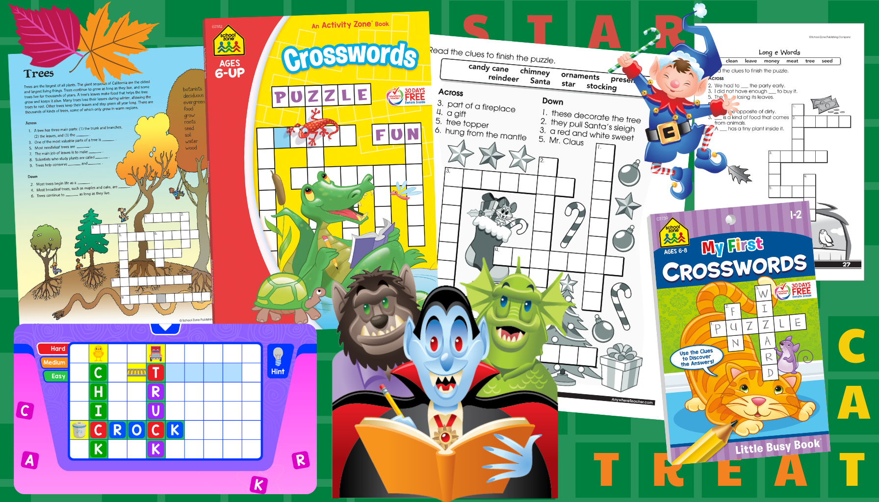 Fun Holiday Crossword Puzzles for Kids School Zone site School