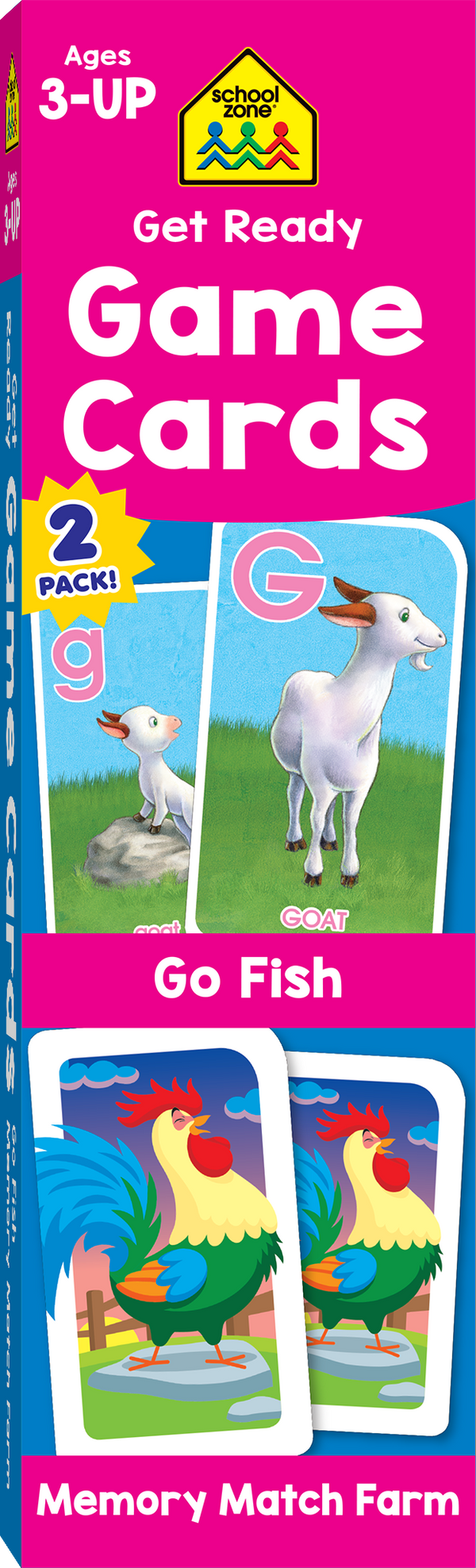 Get Ready Game Cards Go Fish & Memory Match Farm 2-Pack will create adorable learning fun!
