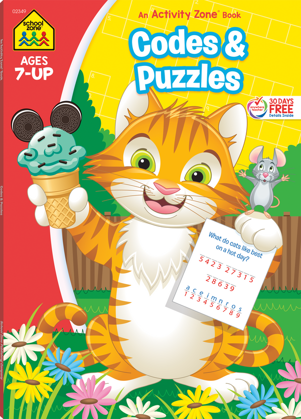 Codes & Puzzles Deluxe Edition Activity Zone Workbook makes super sleuths!