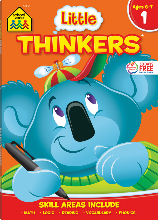 Little Thinkers First Grade Deluxe Edition Workbook delivers 64 pages of fun and learning!