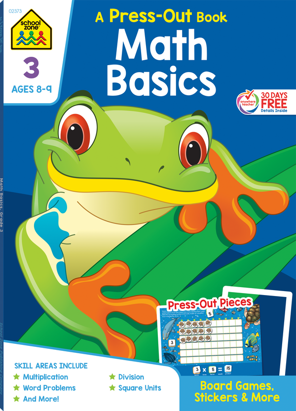 This Math Basics Press-Out Book for third grade will help build a great math foundation!