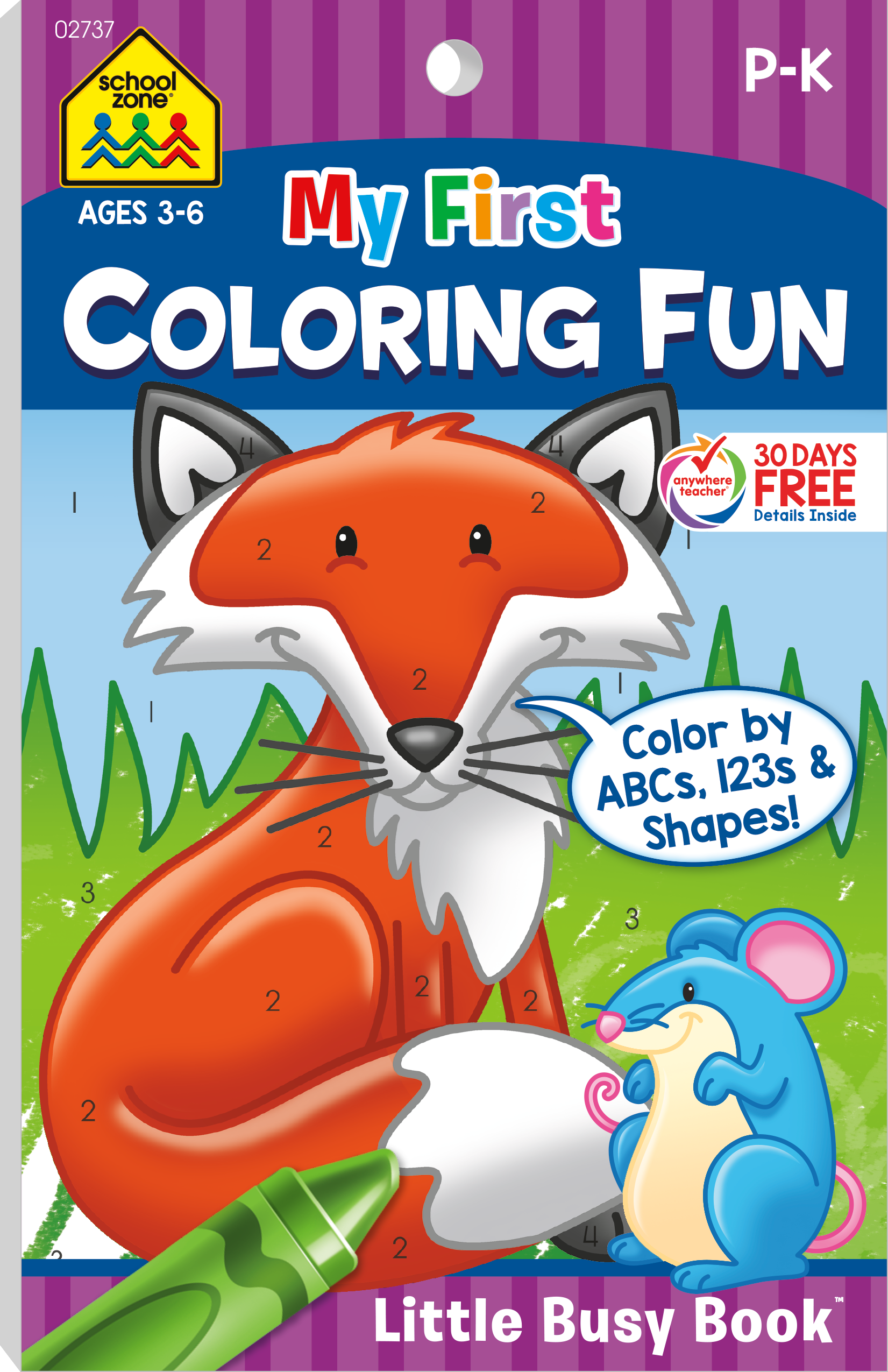 Coloring　P-K　Workbook　School　Fun　Grades　–　Company　Zone　Publishing　My　First