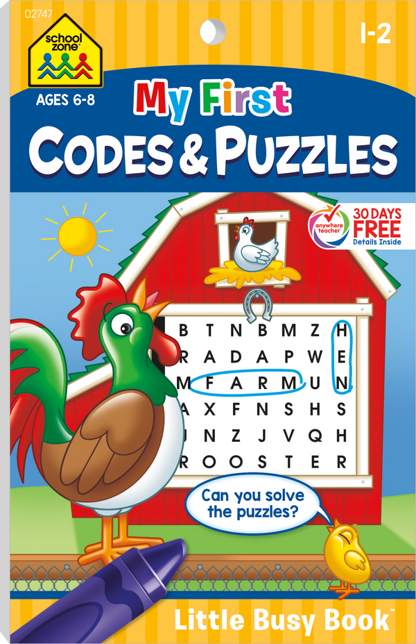 My First Codes & Puzzles Little Busy Book gets kids thinking!