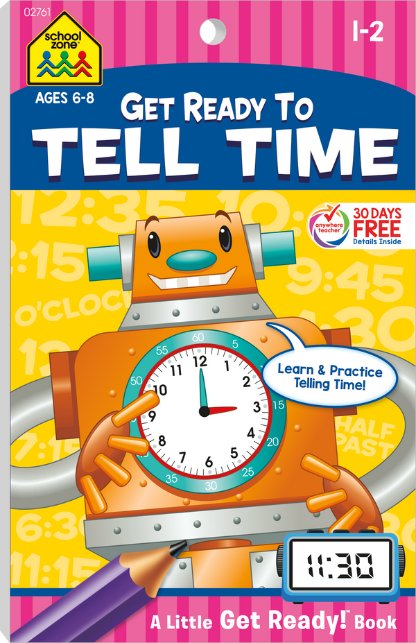 This Tell Time Little Get Ready! Book will help kids learn to read digital and analog clocks.