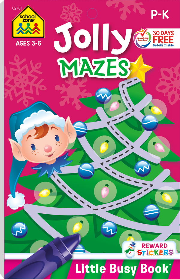 With Jolly Mazes Little Busy Book kids playfully practice their problem-solving skills. 