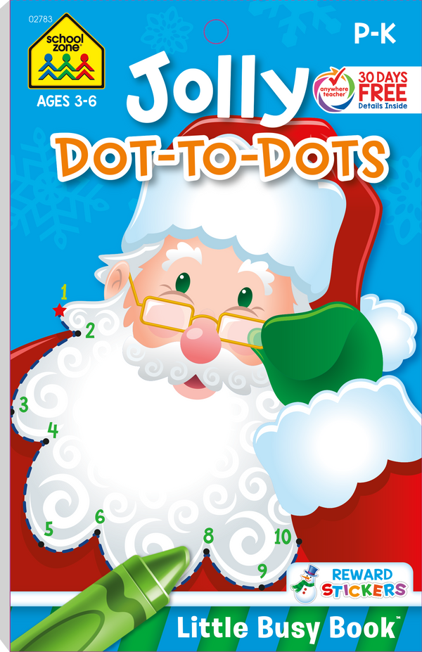 With Jolly Dot-to-Dots Little Busy Book kids learn as they also make holiday pictures for coloring. 