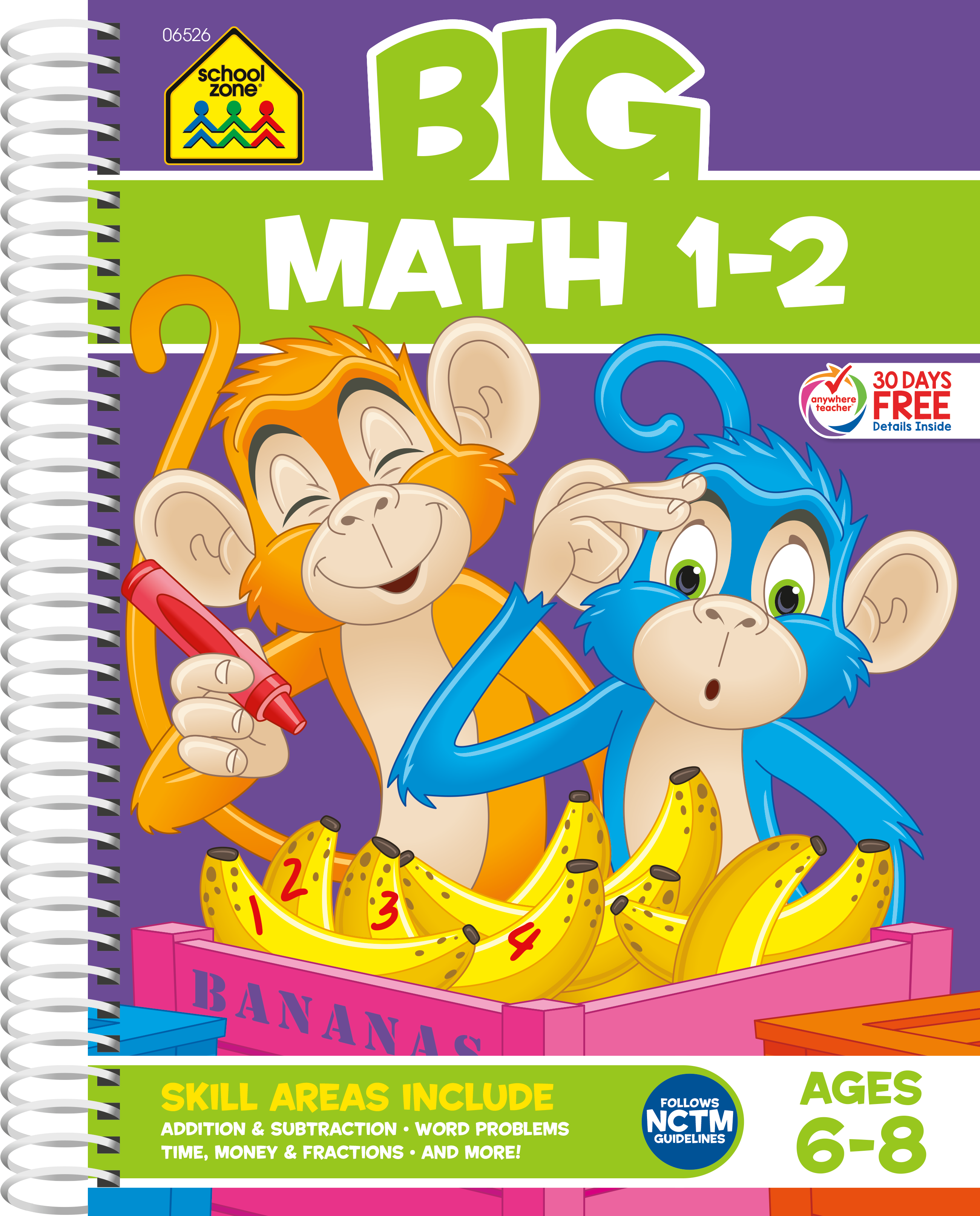 Big Math 1-2 Workbook (Spiral Bound) – School Zone Publishing Company