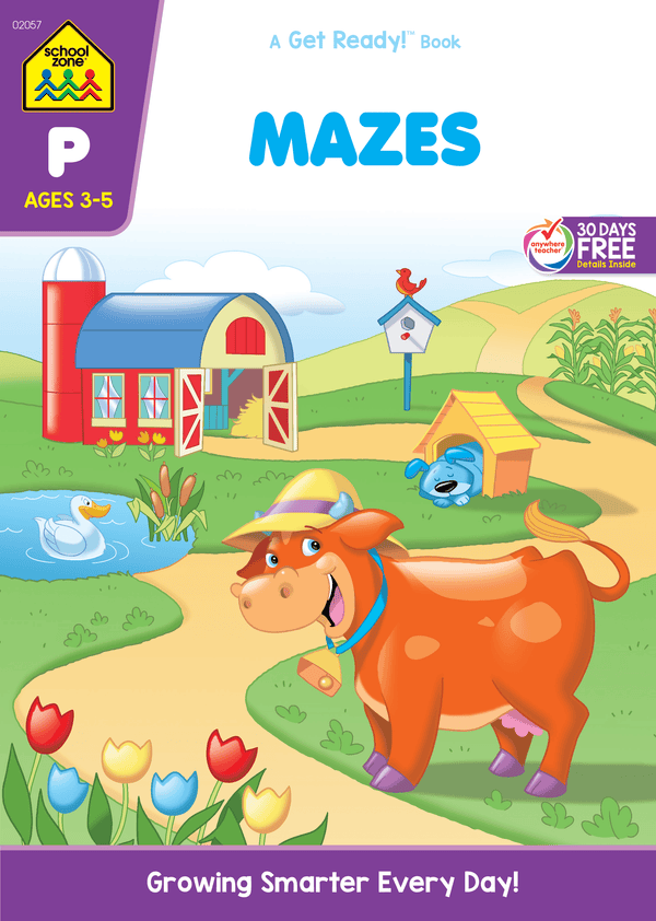 This adorable Mazes Workbook makes learning so much fun!