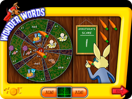 Lively animations in Wonder Words Flash Action Software (Windows Download) make learning fun.