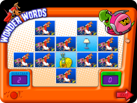 Making matches in Wonder Words Flash Action Software (Windows Download) also builds memory skills.