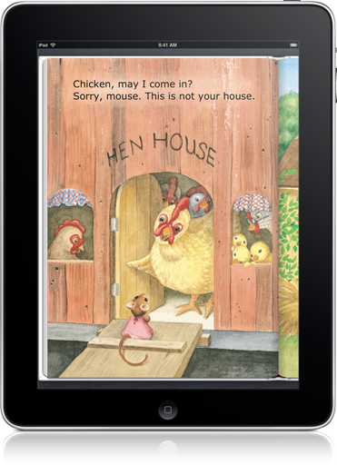 Mouse Finds a House (iOS eBook) will introduce 9-50 vocabulary words.