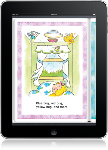 After several readings with a partner your child should be able to read Hug Bug (iOS eBook) on her own.