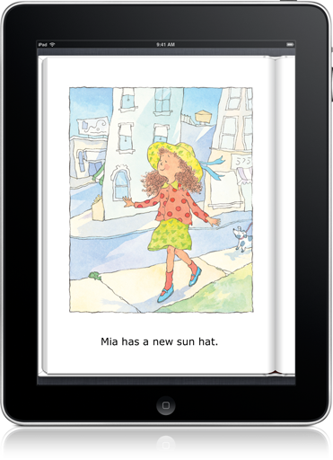 Young readers will smile at the sunshiney story and illustrations in Mia's Sun Hat (iOS eBook).