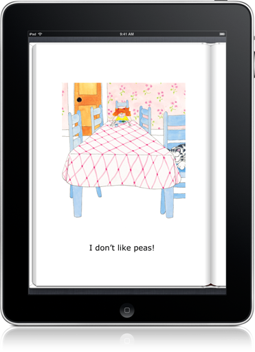 The very relatable theme in I Don't Like Peas (iOS eBook) will capture kids' attention.