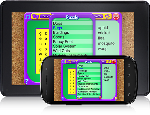 Word Search (Android App) offers options that produce many a large variety of puzzles.