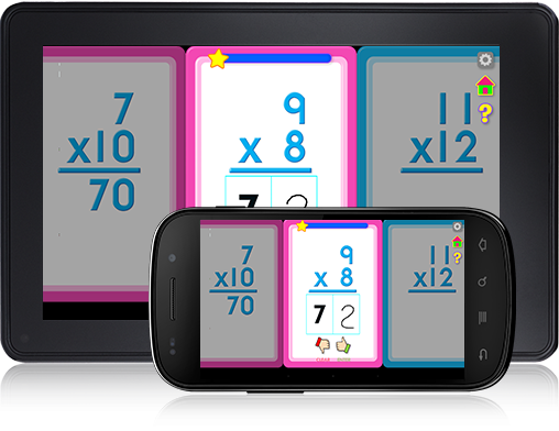 With this Multiplication Flash Cards Android app, third and fourth graders get hands-on practice.