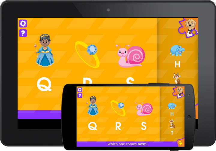 Puzzle It Out Preschool (Android App) begins connecting letters, sounds, and objects.
