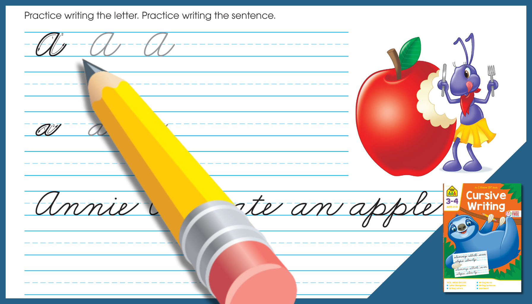 Kid Learning Cursive Engaging Cursive Practice – School Zone Publishing Company