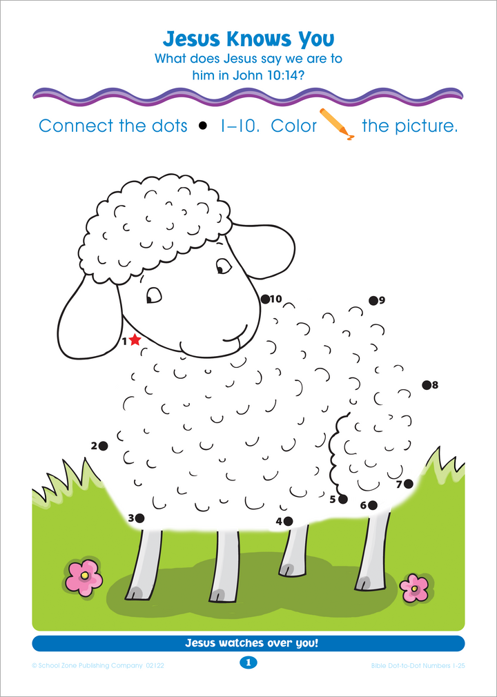 Bible Dot-to-Dots! 1-25 also builds creativity and imagination!