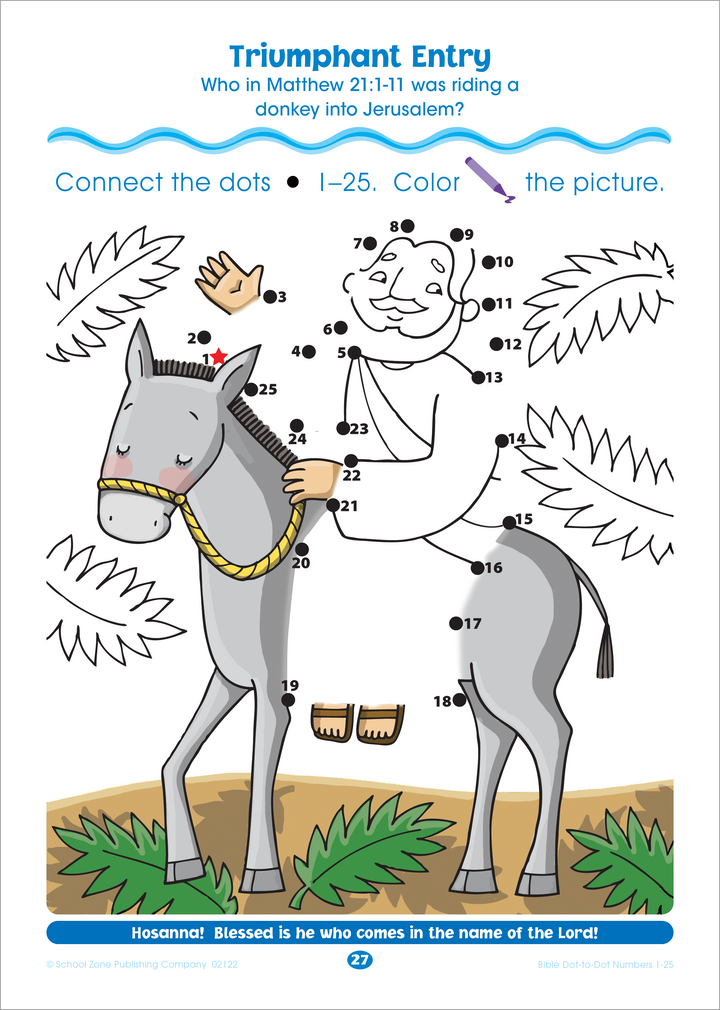 Remind children of God’s love and faithfulness as they learn with Bible Dot-to-Dots! 1-25.