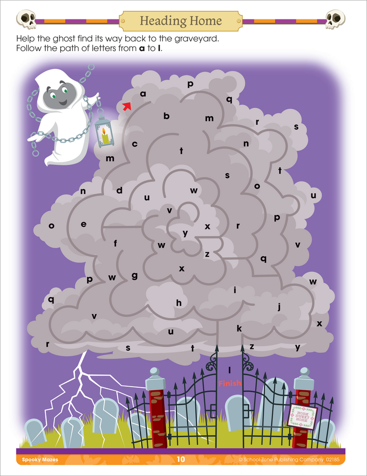Help the ghost find his way back to the graveyard though the Spooky Maze