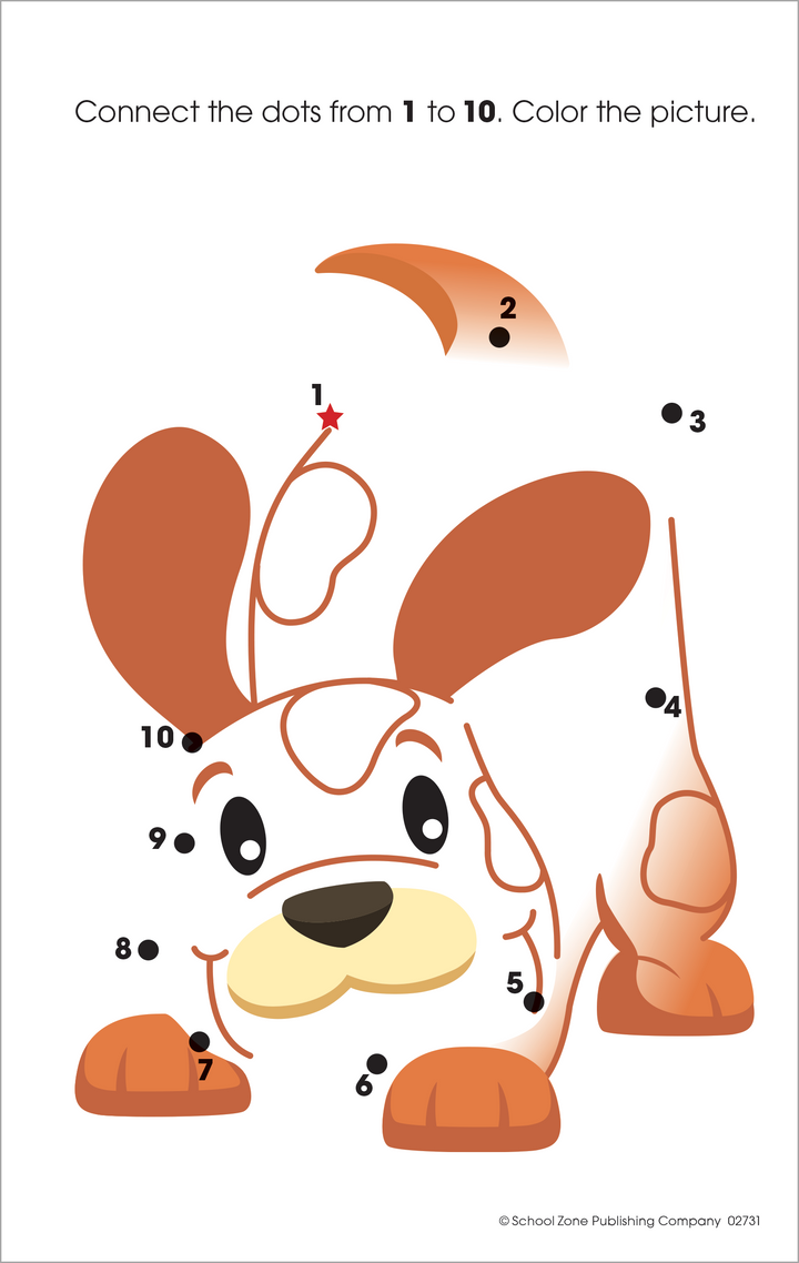 My First Dot-to-Dots Little Busy Book Workbook is small enough to fit in any bag, perfect for travel!