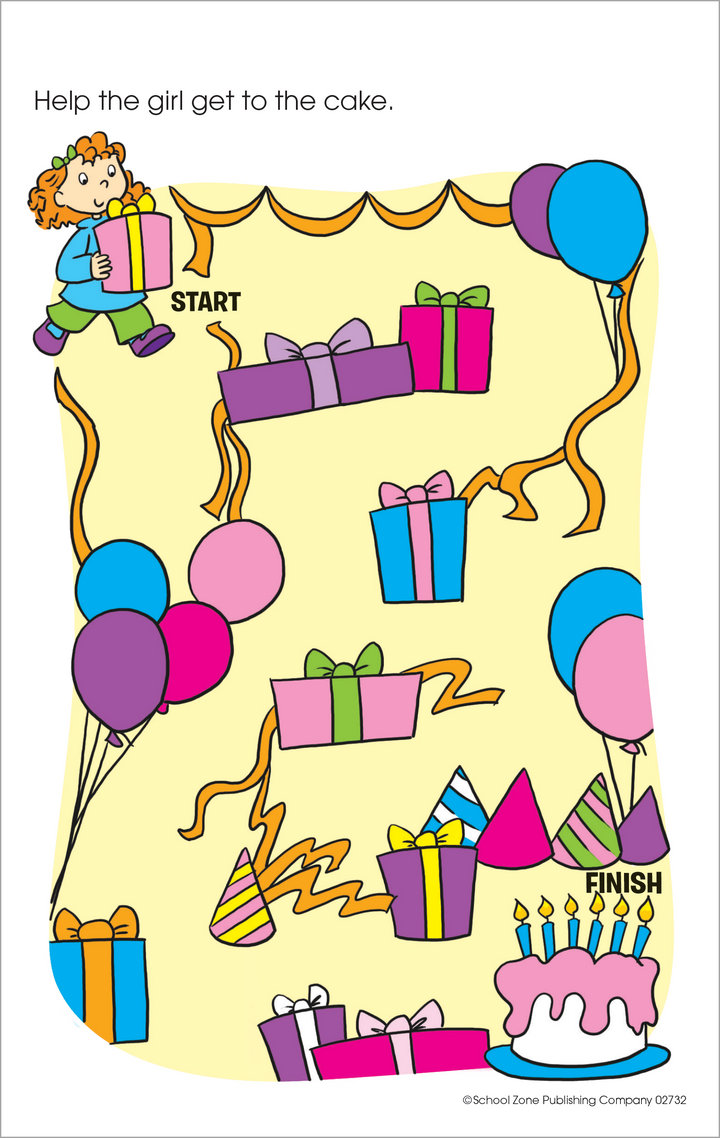 My First Mazes Little Busy Book helps build the eye-hand coordination and problem-solving skills needed for reading and writing.