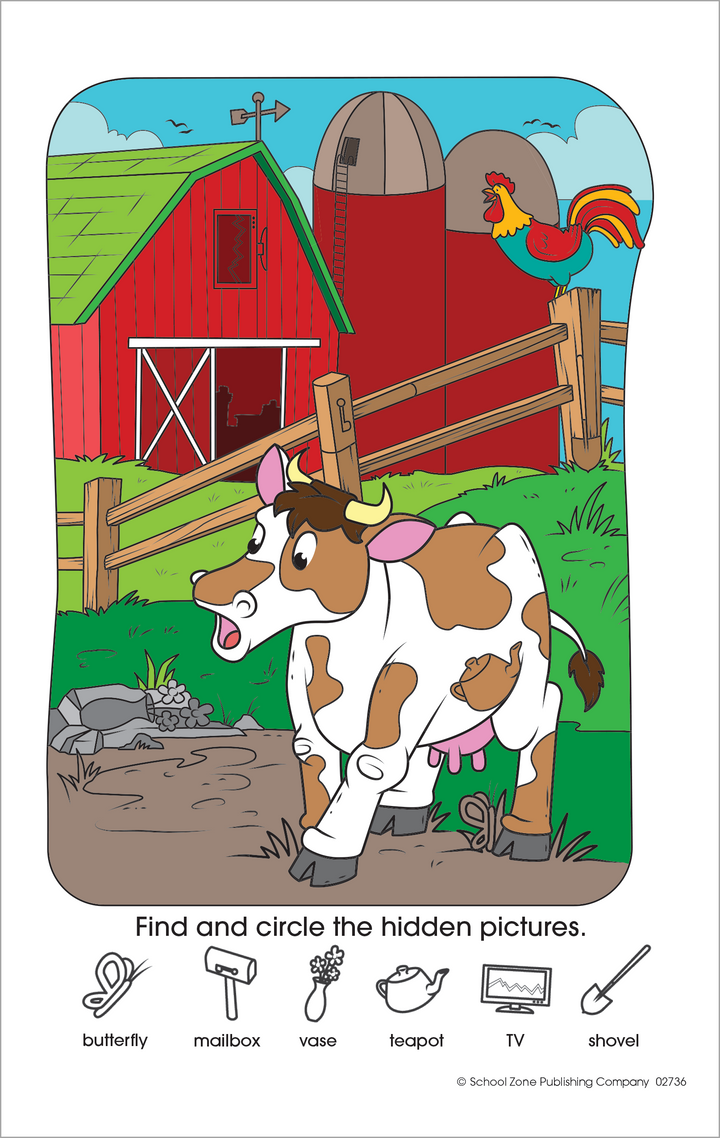 Kids will find entertaining objects in every puzzle in My First Hidden Pictures Little Busy Book.