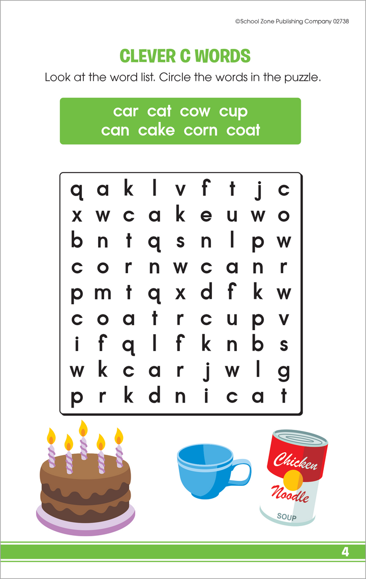 Little learners will expand vocabulary with My First Word Searches Little Busy Book.