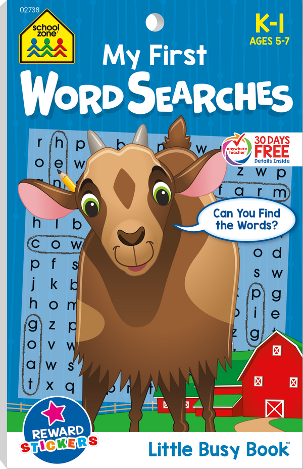 My First Word Searches Little Busy Book will sharpen language and observation skills.