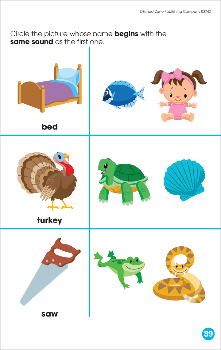 Learn and practice identifying beginning sounds with Get Ready For Kindergarten Little Get Ready! Book!