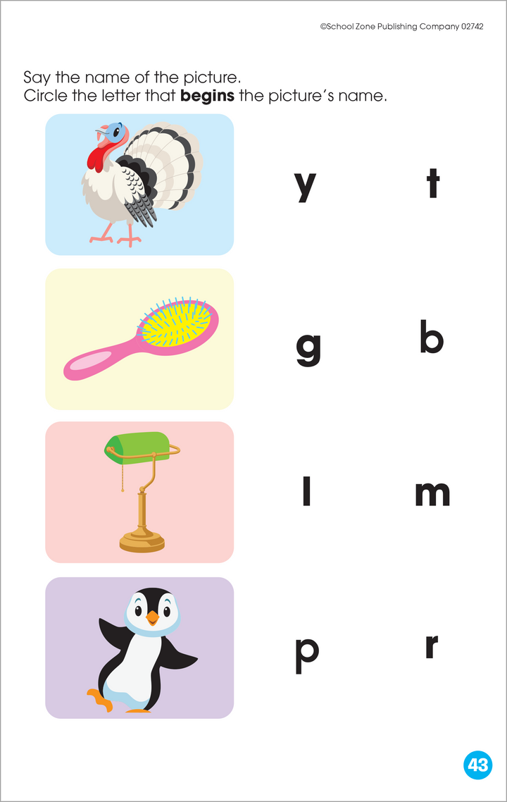 Get Ready For Kindergarten Little Get Ready! Book will strengthen object-letter association.