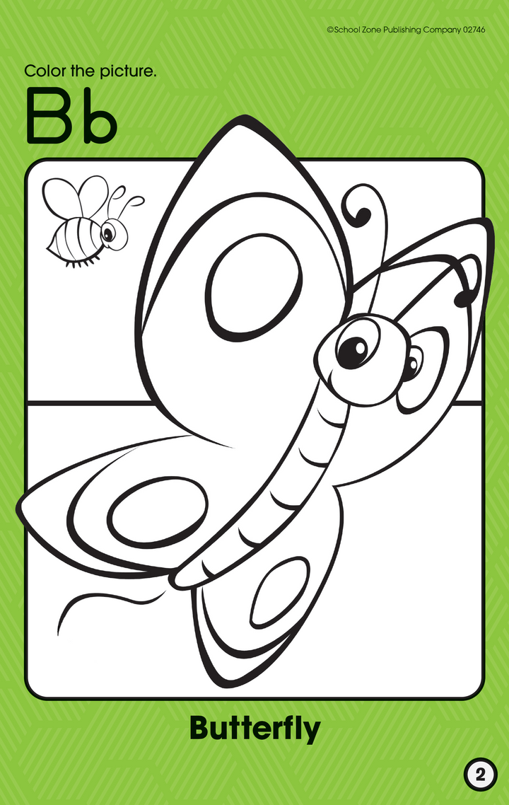 Easy directions will lead to artful learning in My First ABC Animals Coloring Book Little Busy Book.