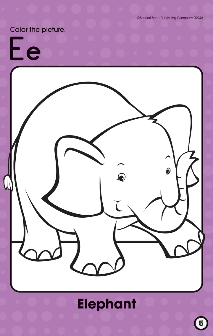 Color charming animals while learning ABCs with My First ABC Animals Coloring Book Little Busy Book.