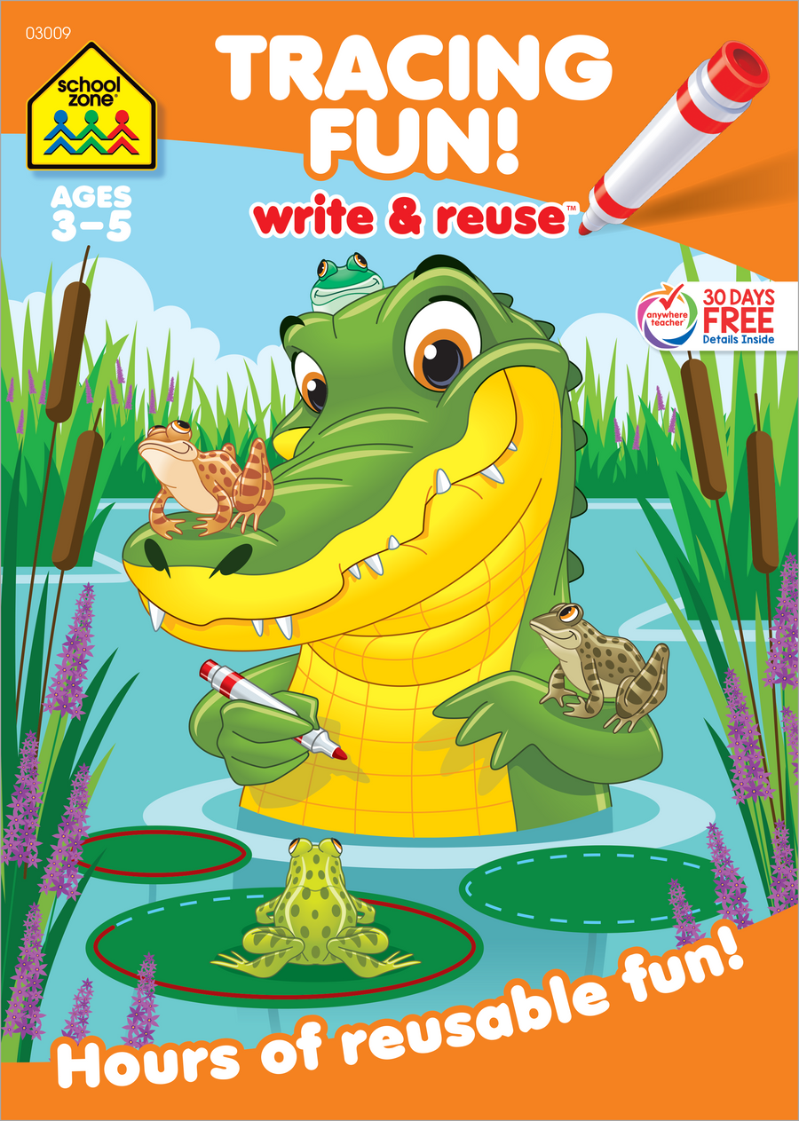 Tracing Fun! Write & Reuse Workbook delivers great value as it builds writing readiness skills!