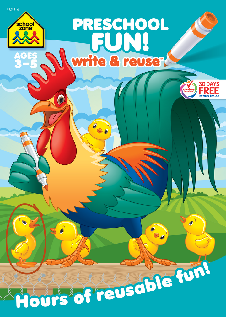 Preschool Fun! Write & Reuse workbook