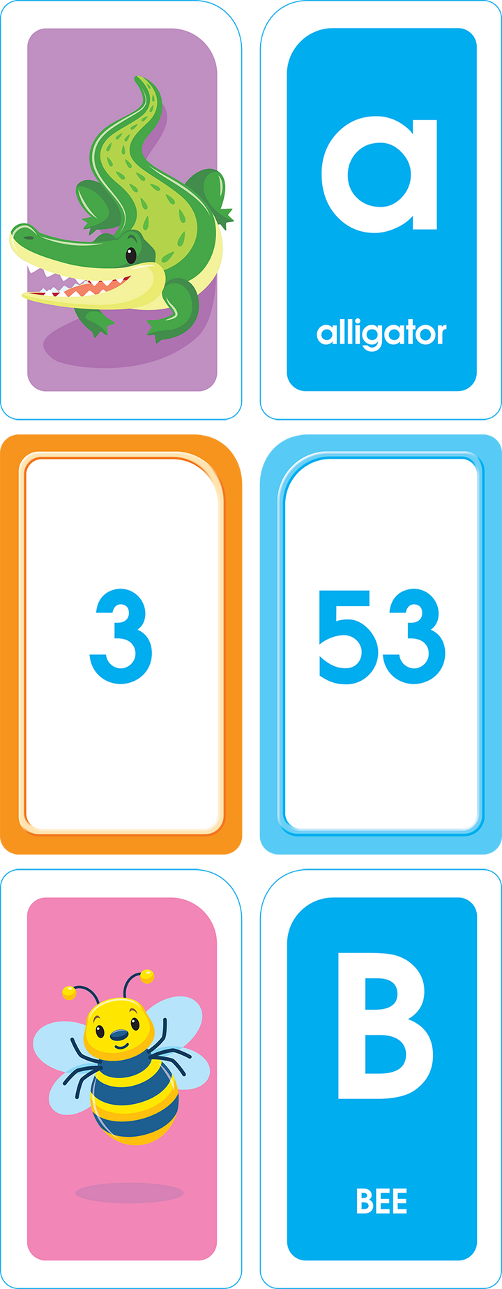 Get Ready Flash Cards Alphabet &  Numbers 2-Pack Grades P-K helps playfully prepare kids for school success!