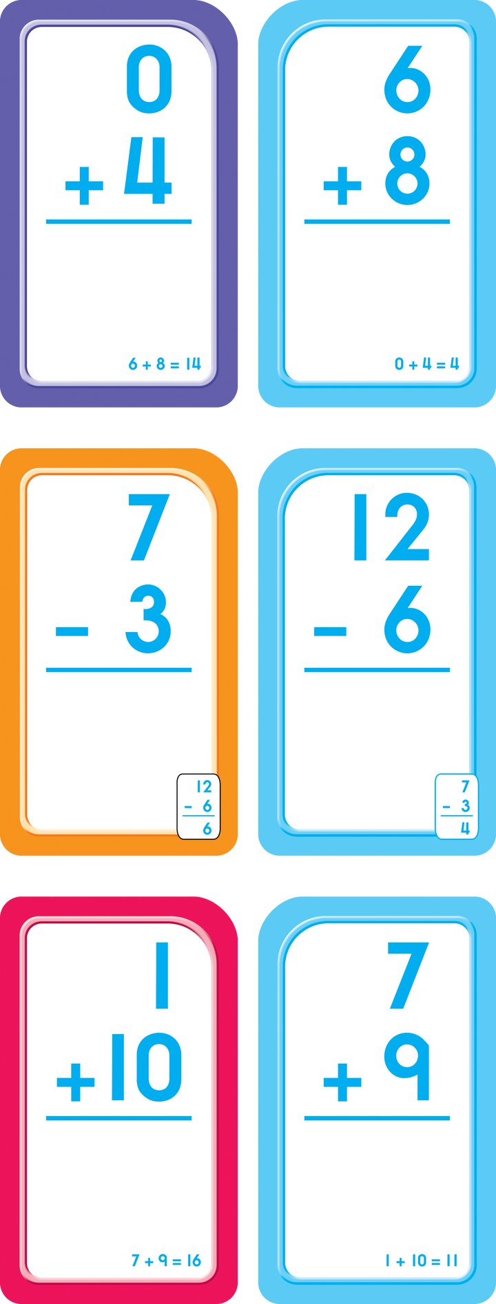 Addition Flash Cards 0-12 Pack School Zone Publishing Company Addition Flash Cards 0-12 Pack School Zone Publishing Company