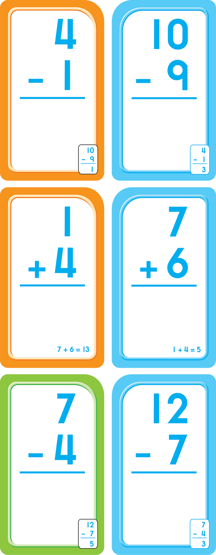 Addition 0-12 Flash Cards are part of this Get Ready Flash Cards Addition & Subtraction 2-Pack Grades 1-2.