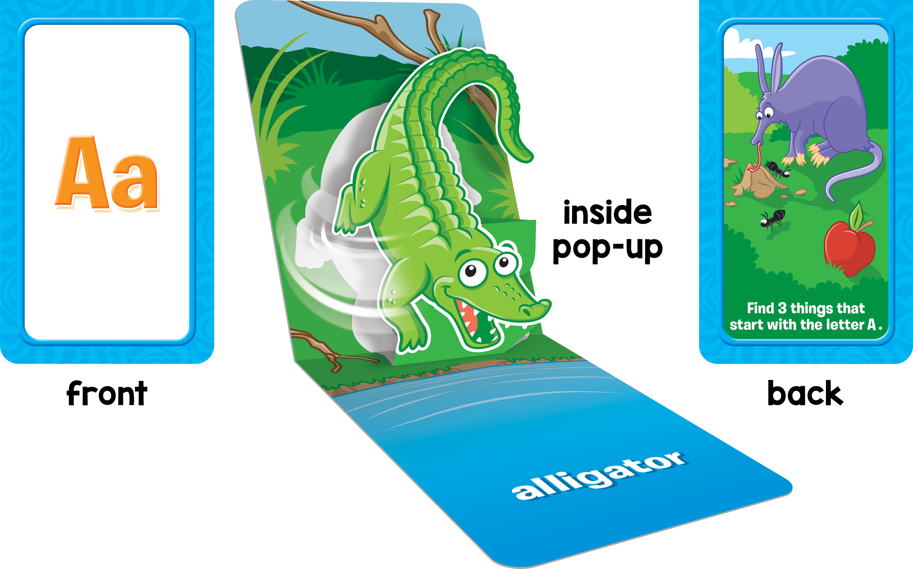 Animal Alphabet Cards: Pop-Up Cards – School Zone Publishing Company