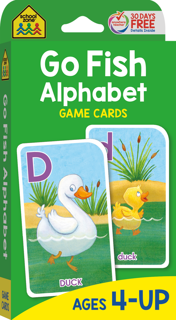 Match uppercase and lowercase letters with Go Fish Alphabet Game Cards.