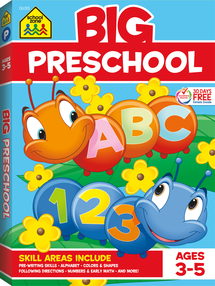 Big Preschool Workbook provides a well-rounded variety of activities for your child.