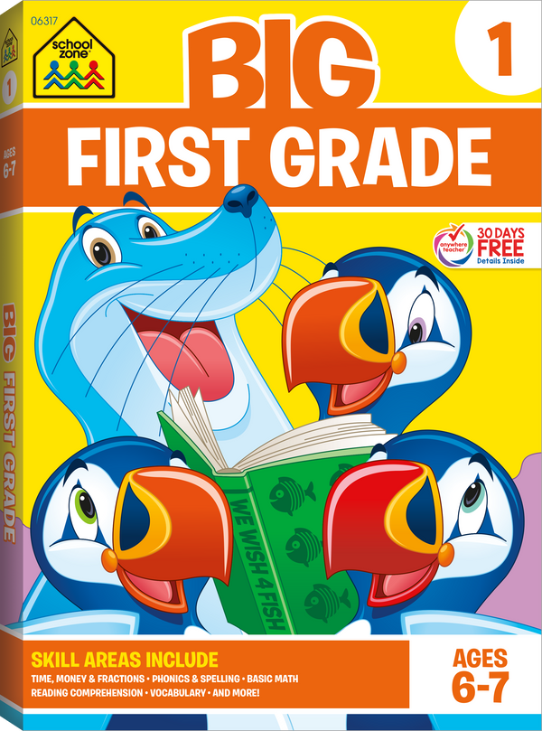 Big First Grade Workbook is 320 pages of activities that will get your first grader ready for success.