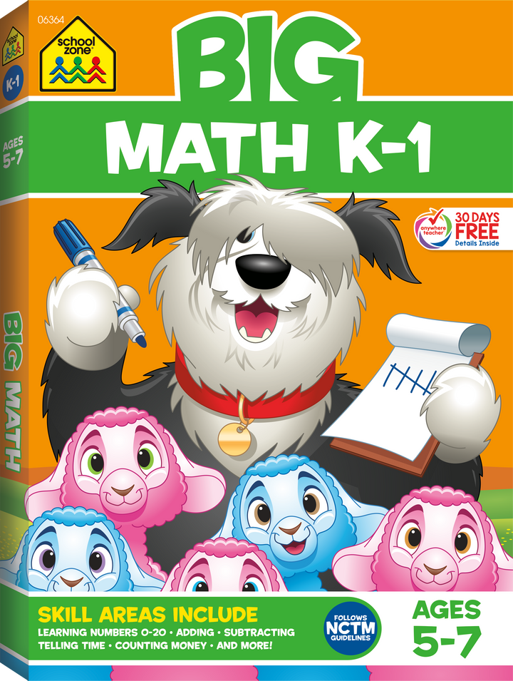 Kindergarten Math Activities & Workbook โ School Zone Publishing Company