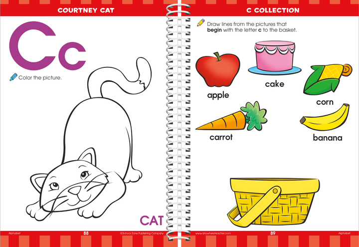 Big Preschool Workbook pages lay flat so it is easier to write.