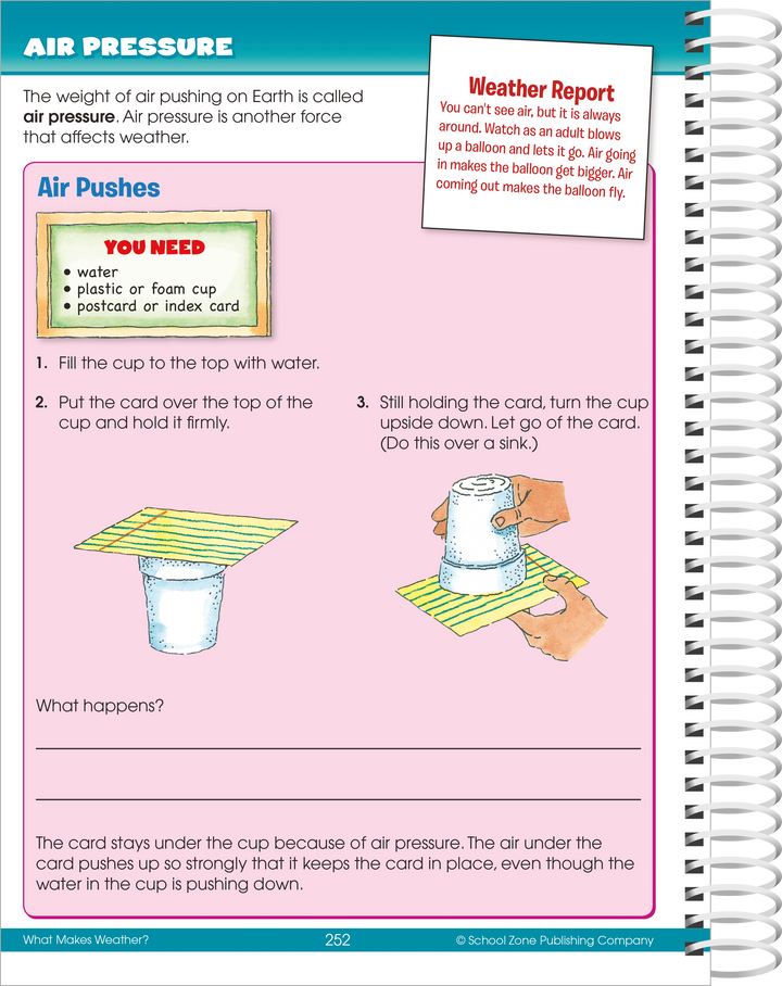 The science experiments in Big Second Grade Workbook will inspire kids' desire to learn more on their own.