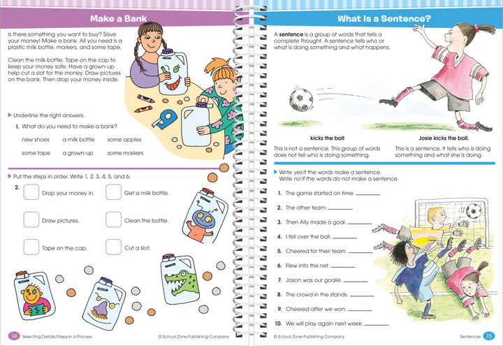 Big Third Grade Workbook spurs analytical thinking and attention to detail in many of its activities.