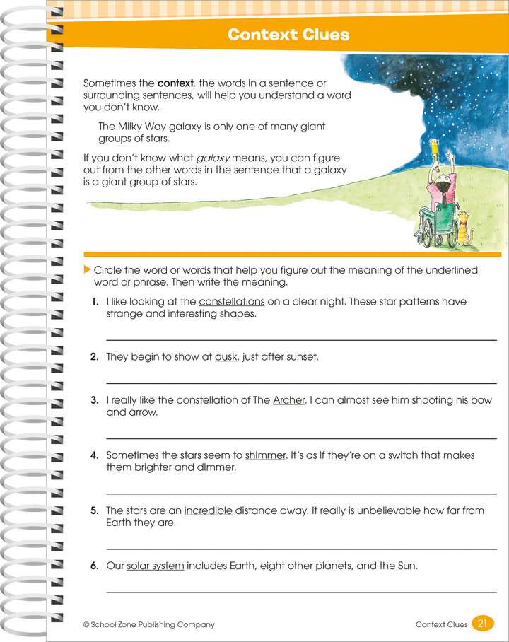 Big Third Grade Workbook spurs analytical thinking and attention to detail in many of its activities.