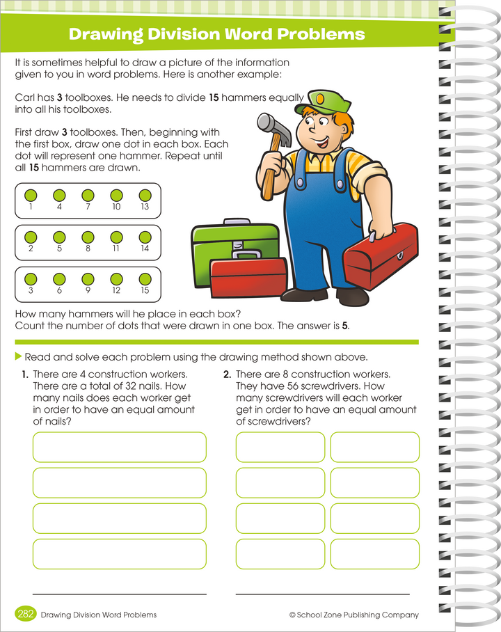 The story problems in Big Third Grade Workbook put kids' math, comprehension, and thinking skills to work.