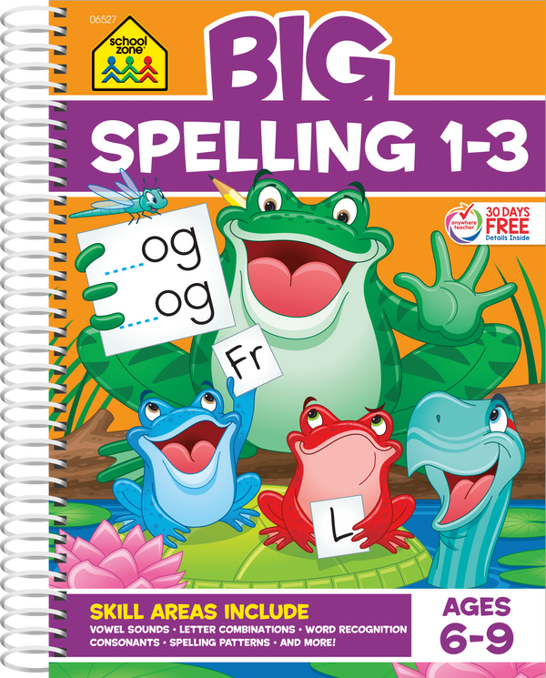 Big Spelling 1-3 will help first through third graders become better spellers.